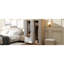 Garde-robe 4 portes avec tiroirs, tablette et tringle