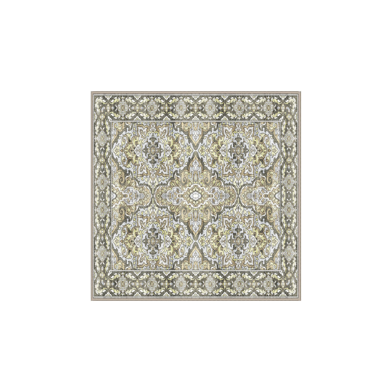 Flemmie Hand Loomed Washable Oriental Indoor Rug, Square 8'
