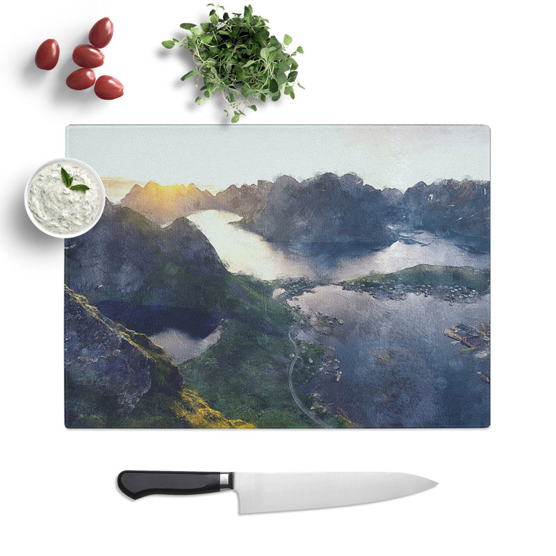 The Beauty of Norway Chopping Board, 28.5cm W x 39cm L