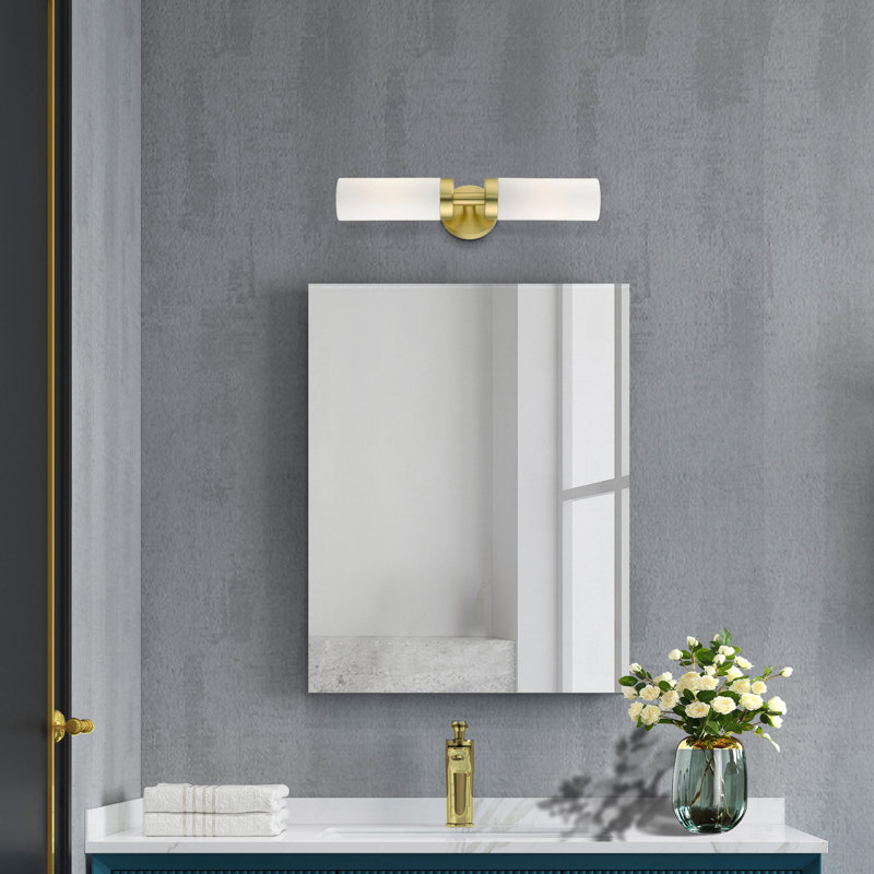 Charlesha 2 - Light Dimmable Bath Sconce, Satin Brass