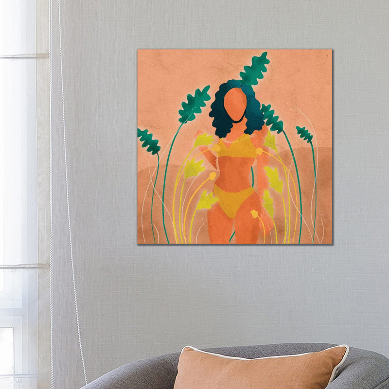 « Paige » par Reyna Noriega-impression, H 26 po x l 26 po x P 1,5 po, Toile tendue, Pas de tapis