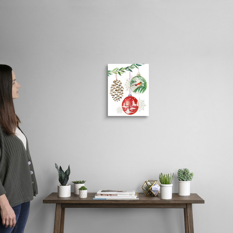 Décorations pendantes I-reproduction d’art sur toile, H 14 po x l 11 po x P 1,25 po, Toile tendue