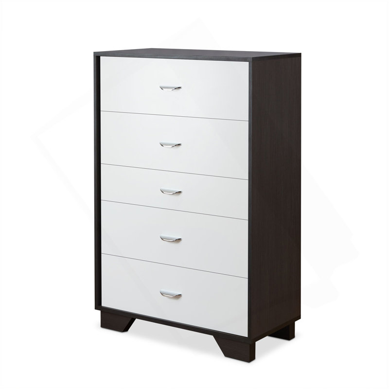 Commode à finition blanche et espresso Eloy