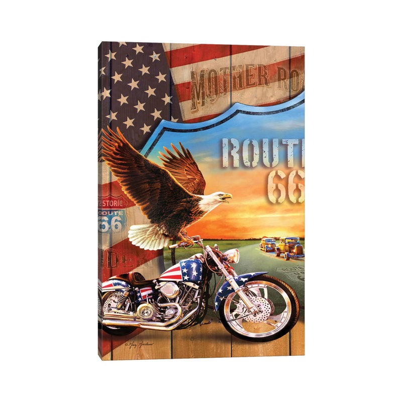 Patriotic Eagle - Wrapped Canvas Print, 66.04 cm H x 45.72 cm W x 1.91 cm D