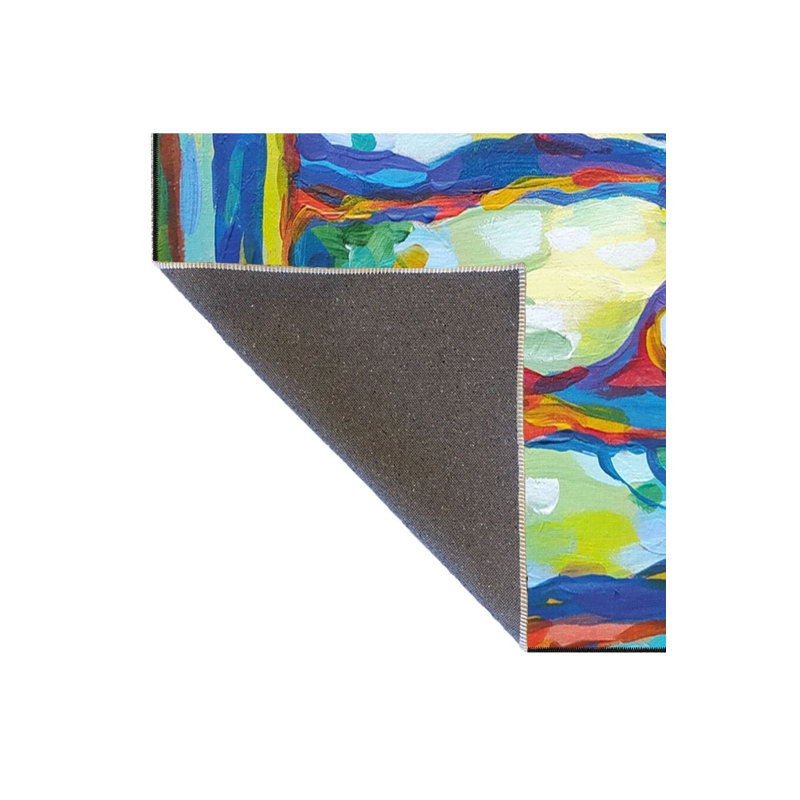 Tapis lavable à la main Root Tree, Couvre-coussin carré de 3 pi 3 po inclus