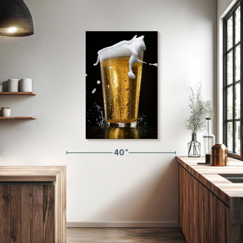 Yarlin Beer Foam Spill, 39" H x 26" W