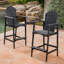 Tabourets de bar d'extérieur en bois d'acacia Adirondack, ensemble de 2