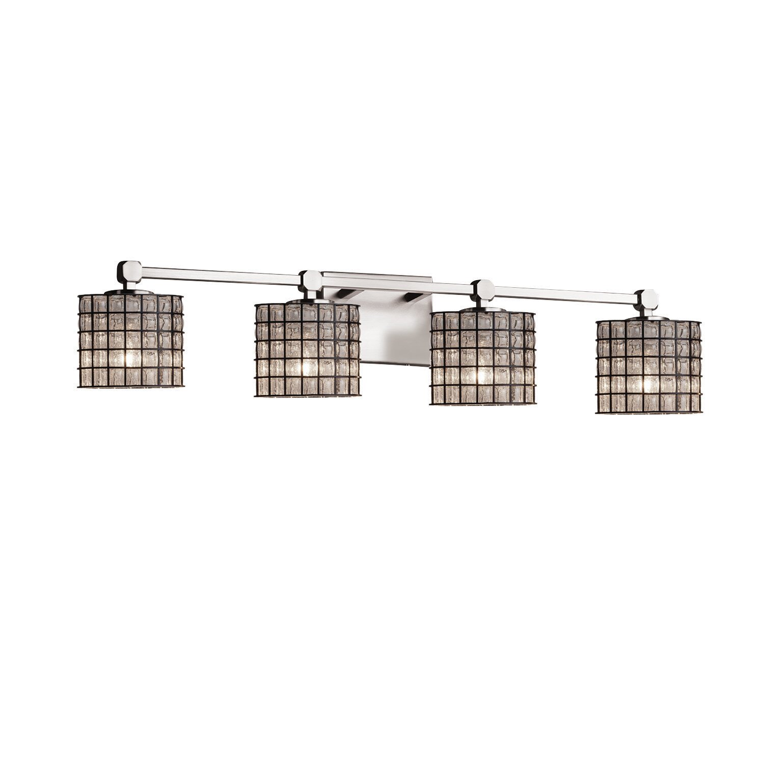 Mercer41 Quitman 4-Light Dimmable Brushed Nickel Vanity Light | Wayfair