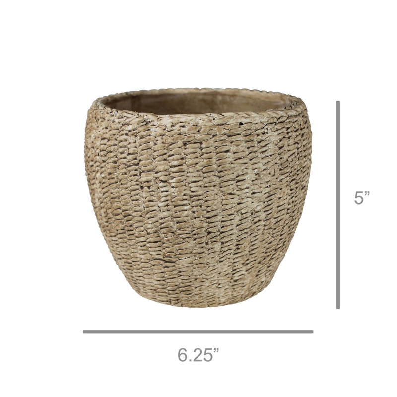 Cachepot, 5" H x 6.25" W x 6.25" D