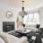 5-Light Black Drum K9 Crystal Chandelier-725459489