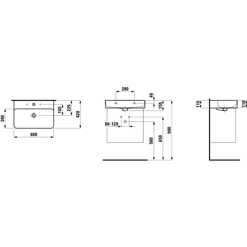 Val 23.62'' L Bathroom Sink, Single