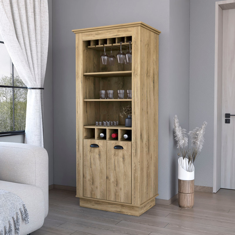 Armoire de rangement élégante pour votre collection de vin, Brun