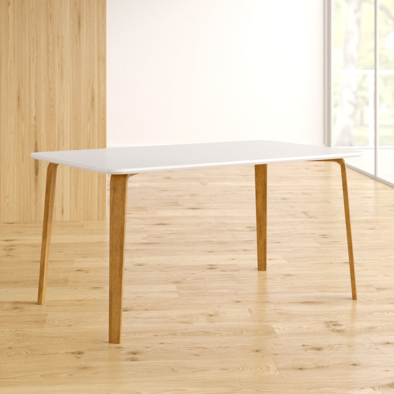 Aurelius Oak Solid Wood Dining Table, White