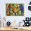  «Rainforest Birds Collage 2» par Tim Jeffs, art mural acrylique, 16 po x 12 po