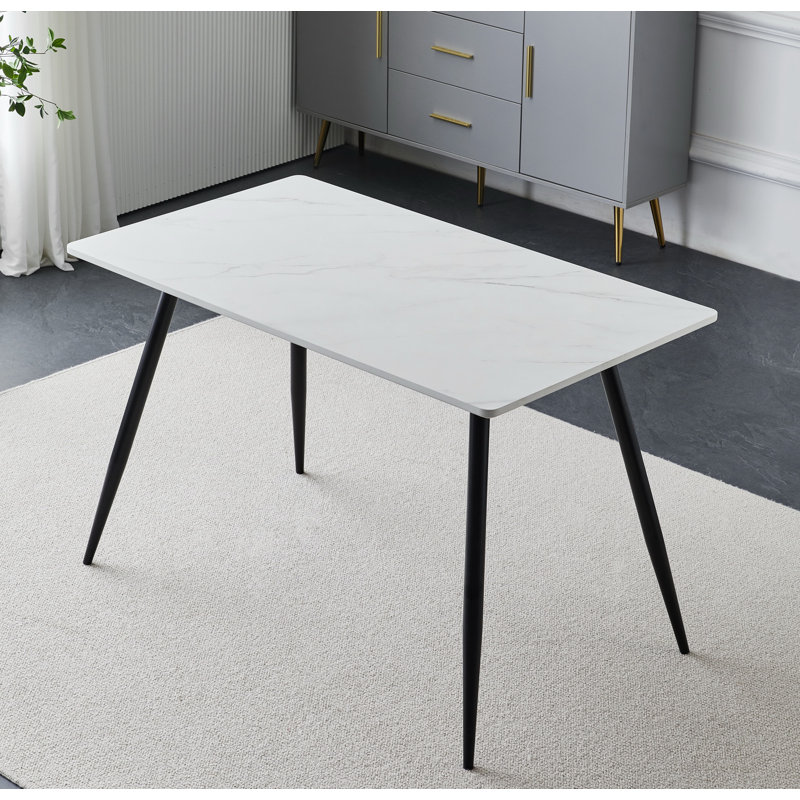 Hinshaw Metal Base Dining Table, 75cm H x 70cm W x 120cm L