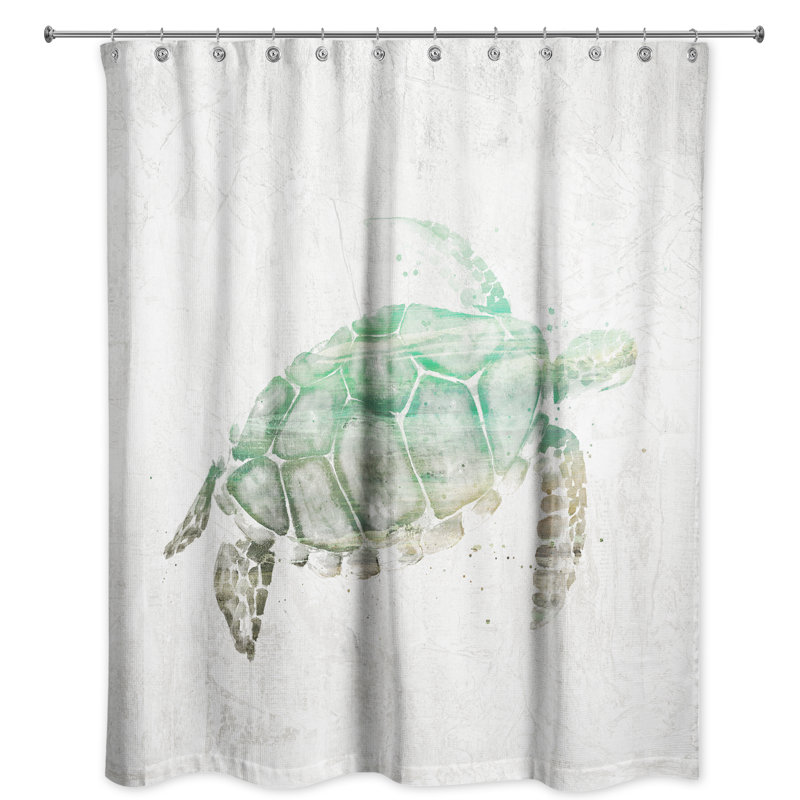 Rideau de douche simple Sherita, Vert