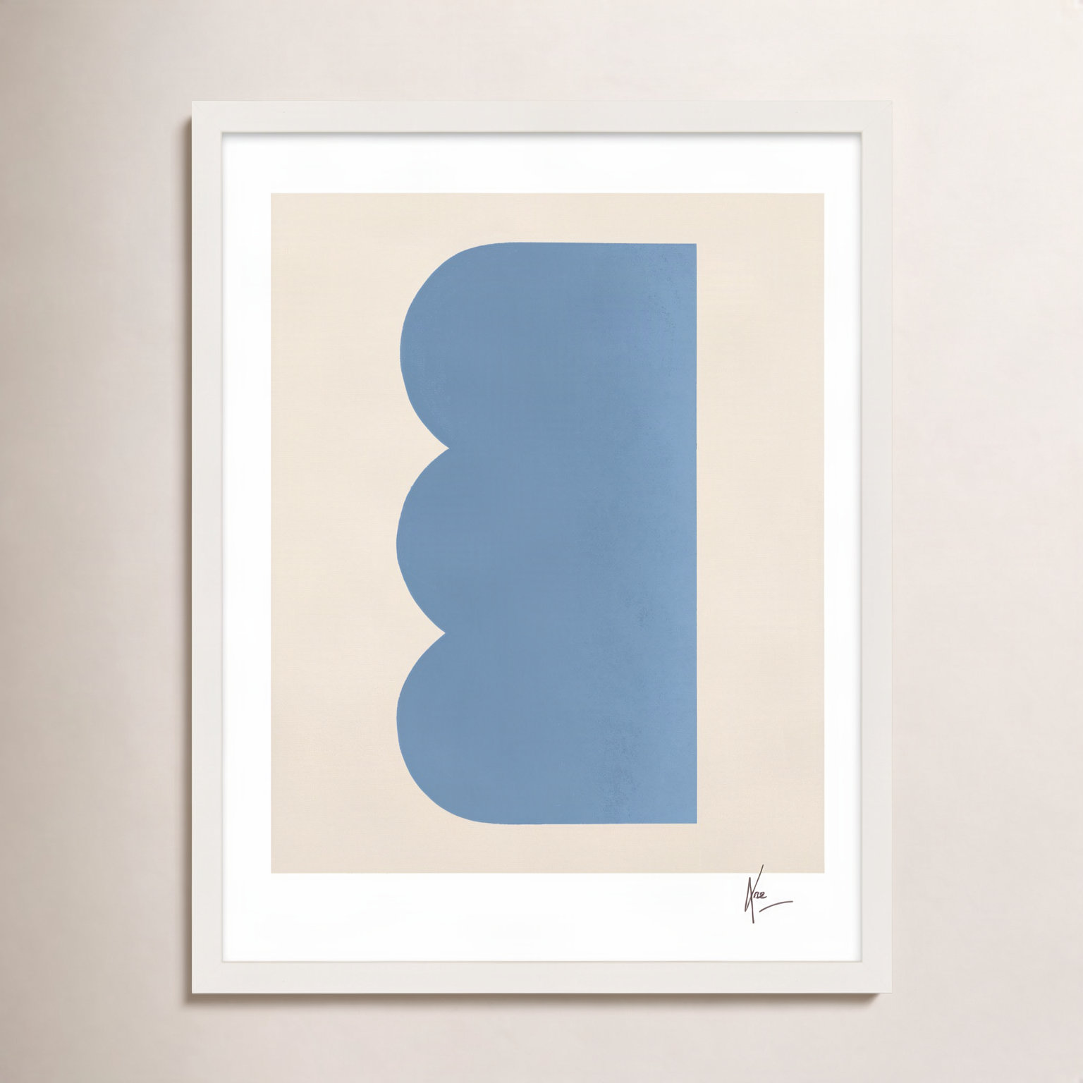 Keyhole 6 by Lee Lessem, 50" H x 40" W x 1.25" D, White Framed