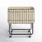 Elsmere Metal Deep Set Wire Basket Storage Cart with Wheels and Fabric Lining