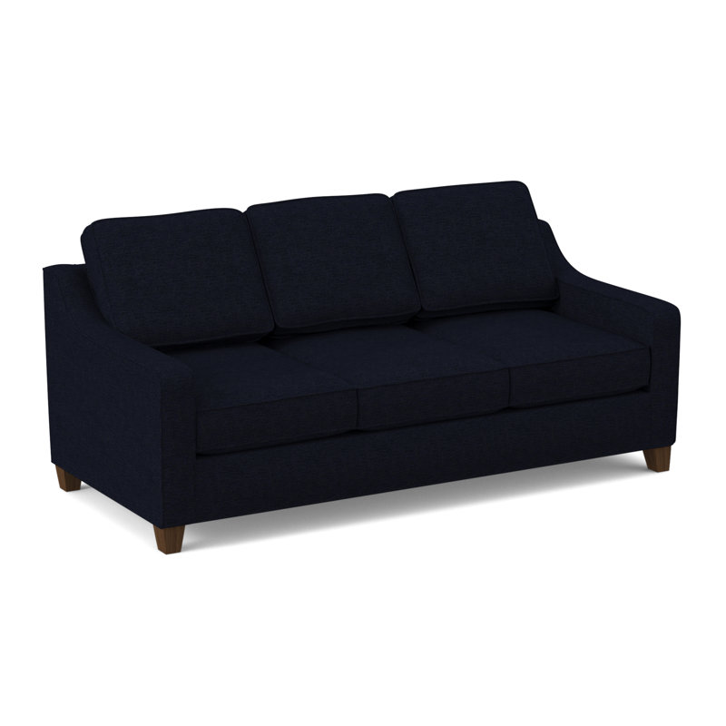 Clark 82" Square Arm Sofa with Reversible Cushions, Connelly Dove, Montana Walnut
