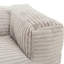 Fauteuil à billes en mousse viscoélastique beige doux d'une longueur de 71 pouces, dossier serré et style contemporain pour le salon