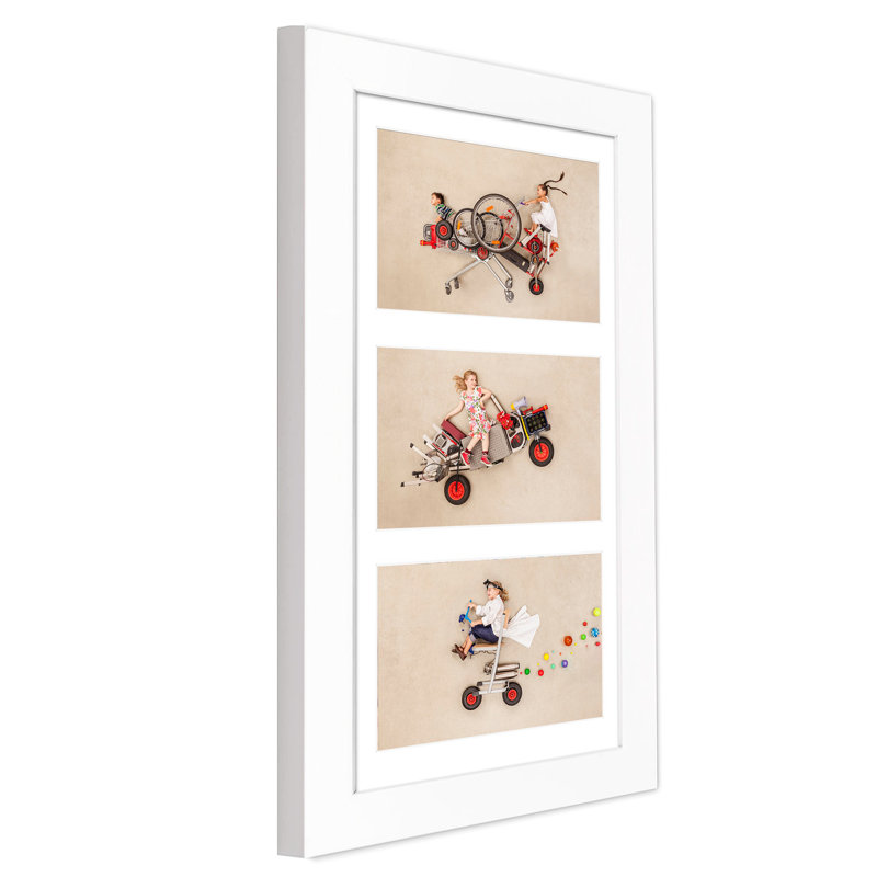 Cadre photo Campuzano, 4 po x 6 po, Blanc, 7 po x 14 po