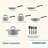 Eco Advantage Ceramic Nonstick Cookware Pots and Pans Set with Cooking Tools, 13 Piece-72863071