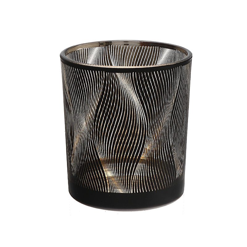 Glass Tabletop Votive Holder, 4" H x 3.5" W x 3.5" D