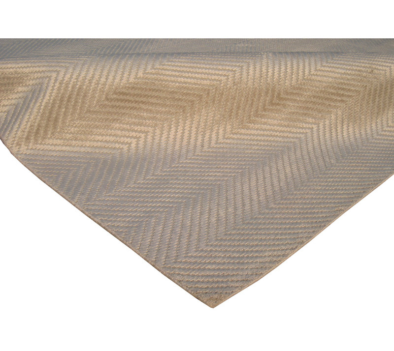 Honeycomb Chevron Area Rug in Beige, Rectangle 14' x 18'