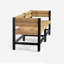 Banc vintage en corde de bois au crochet-100101685