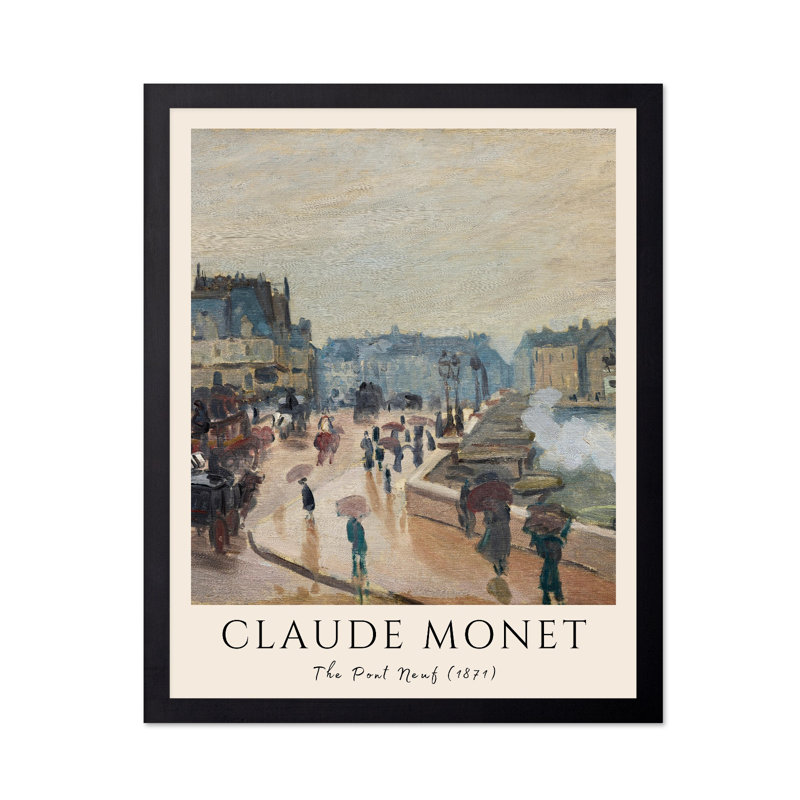 Claude Monet - Pont Neuf, Black Framed, Poster, 11"H x 14"W