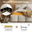 Lit plateforme très grand avec tête et pied de lit Boucle Thick, style bloc rembourré, blanc-317173208-317173210
