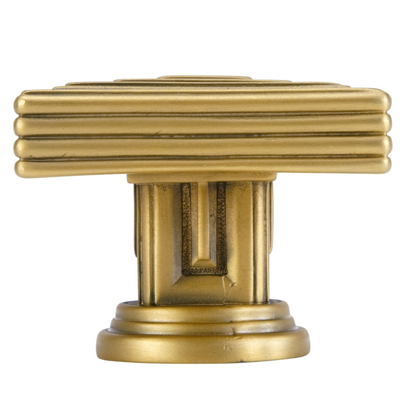 INNSBRUCK SQUARE KNOB IN FLORENTINE GOLD PLATE