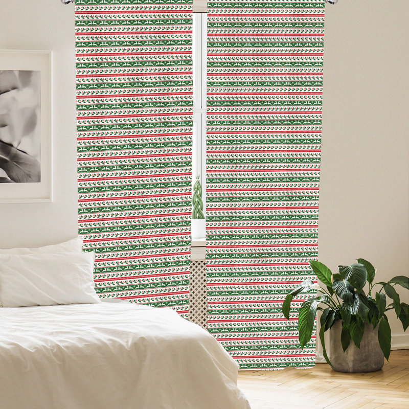 Jumping Reindeers Semi-Sheer Rod Pocket Sliding Panel, 28" x 84"
