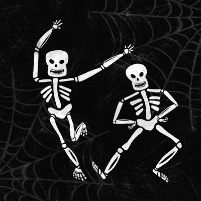Spooky Scary Skeletons - peinture sur toile tendue