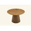 Table à manger ronde en bois + 2 chaises en osier de style médiéval bohémien avec coussins en éponge doux-1479071971
