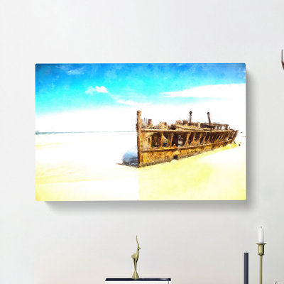 Maheno Shipwreck Australia - Wrapped Canvas