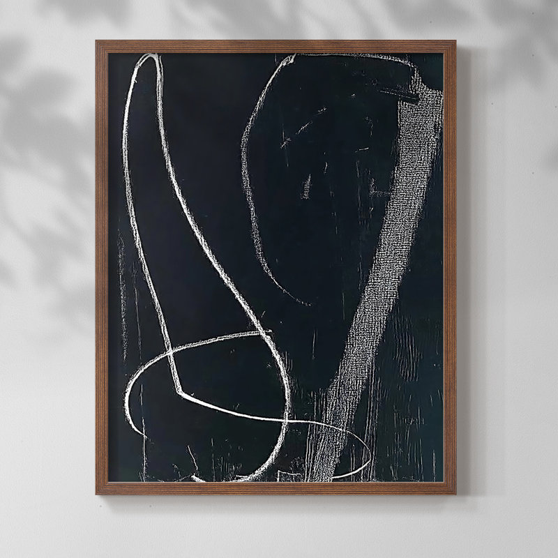 "ABSTRACT Series DCXVI" par J Paul, Noyer, H 15 po x l 12 po