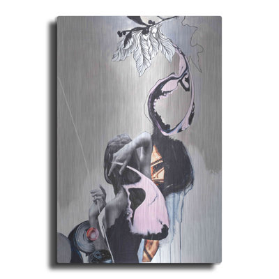 Winston Porter «Pink Fluence 2» par Design Fabrikken, art mural en métal