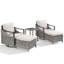 Ensemble de canapé d'extérieur en rotin 5 pièces avec repose-pieds et chaises pivotantes-1953923096