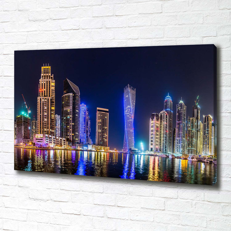 Cayan Tower Blues Dubai - Wrapped Canvas Print, 70 cm H x 100 cm W