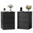17'' W Solid Wood Nightstand, 3 Drawer Nightstand With Charging Station(Set Of 2) -154526620-154526623