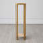 Kraft Pedestal-Light Bronze W/Travertine