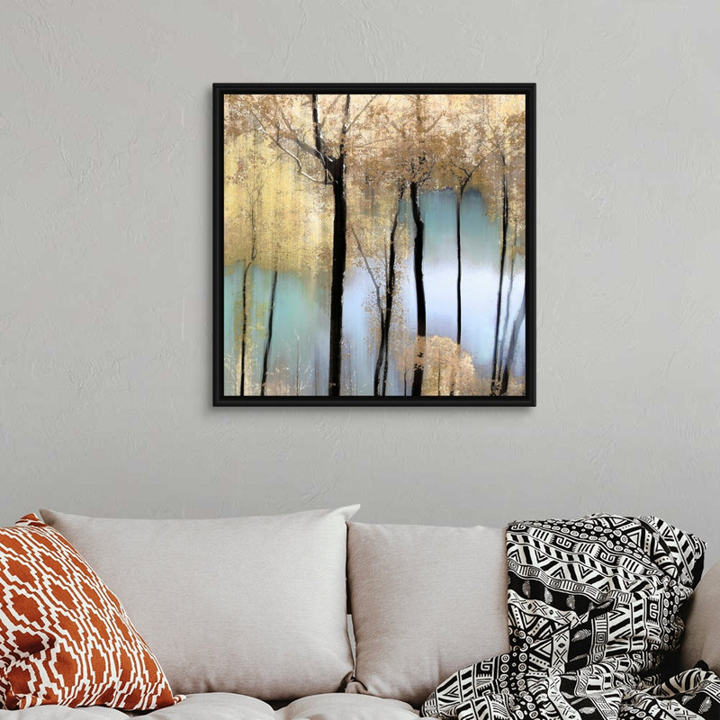 «Pastel Pond» par Alex Hanson - reproduction d'art sur toile, Toile avec cadre flottant noir, H 32 po x l 32 po x P 1,75 po