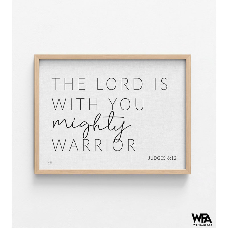 «Mighty Warrior», impression encadrée de Juges 6: 12, idée de cadeau de seigneurs Chistian Warrior, cadeau d'anniversaire de pasteur, affiche de membre de l'église, impression