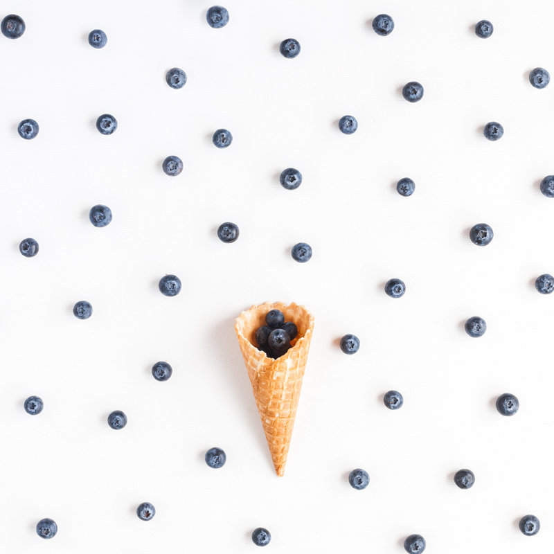 Fresh Blueberry - Wrapped Canvas Print, 30cm H x 30cm W x 3.8cm D