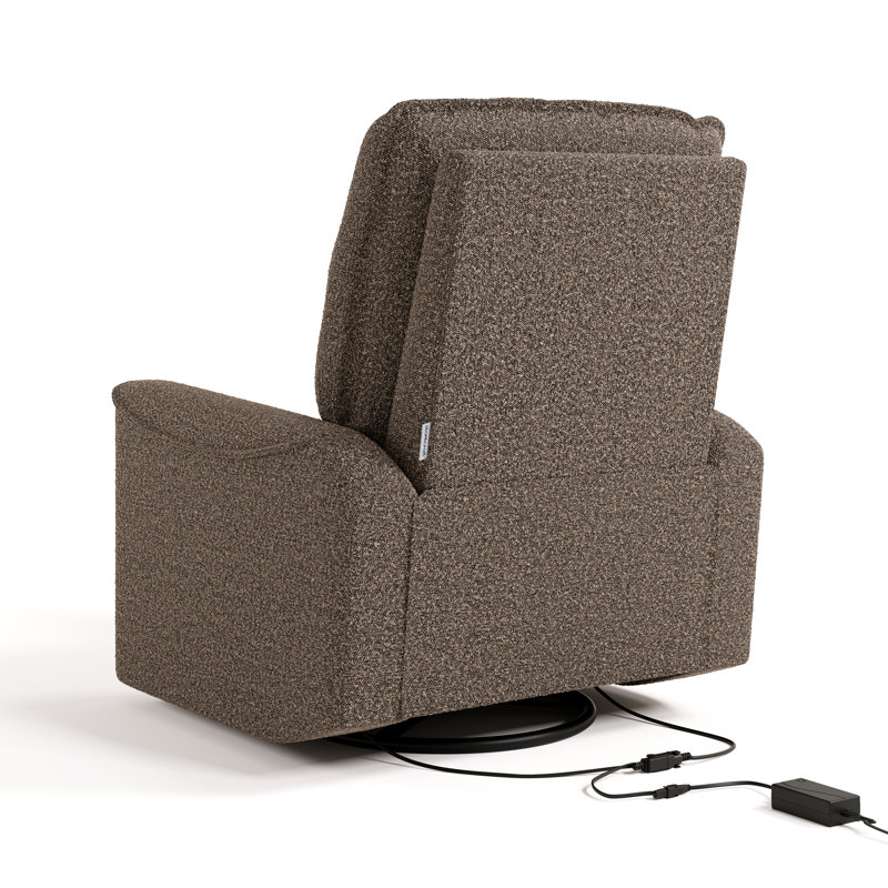 Santos Deluxe Nursery Power Recliner Swivel Glider, Mountain Brown Boucle