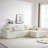 Modern Chenille Upholstered Sectional Sofa Couch Set, Modular L Shaped Living Room Furniture With 6 Pillows, Free Combination For Versatile Use-437511295-437511280