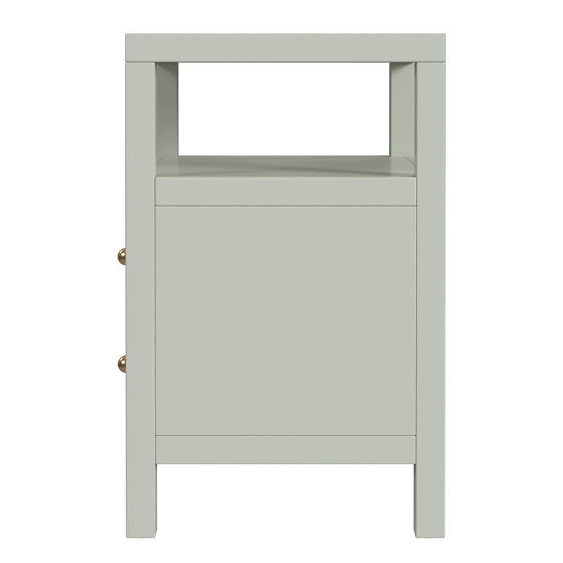 Nora 2-Drawer Nightstand, Sage Green