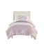 Housse de couette simple / simple en microfibre TG, 2 pièces motif cachemire floral, lavable à la machine, fermeture à boutons, attaches intérieures, étiquette rose, doux