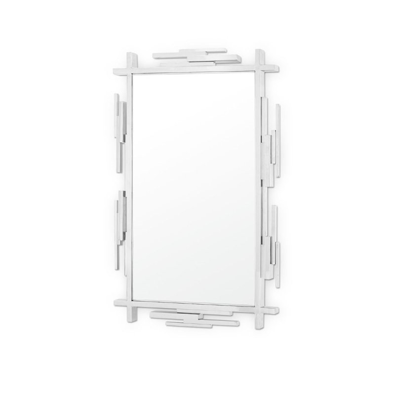 Edith Flat Metal Wall Mirror, Polished 